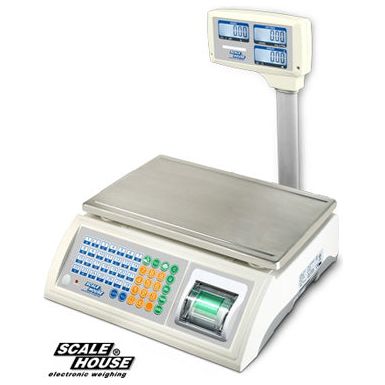 Optimer din kommercielle vægtopgørelse med vores dual interval prisberegningssystem udstyret med søjle og termisk printer. Kan veje fra 6/15kg til 15/30kg