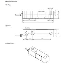 Indlæs billede til gallerivisning &quot;Zemic Europe&quot; H8C Shear Beam Vejecelle i Forniklet Legeret Stål (100 kg-10t) - (OIML Godkendt)
