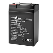 NEDIS Genopladeligt Blybatteri 6 V / 4,5 Ah