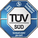 Med TÜV-certificeringsmærket opfylder vægten kravene i standarden EN 13155 (Ikke-faste løfteanordninger/Brækmodstand) og EN 61010-1 (Elektrisk sikkerhed)